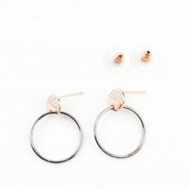 Oorbellen "Ring Rosé"