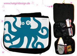 Oktopus - hatgirl.de Badtasche, Schminktasche, Waschtasche, Reisetasche,  Kulturtasche
