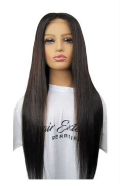 Perruque closure lisse noir