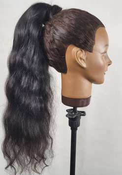 Ponytail bouclé naturel noir