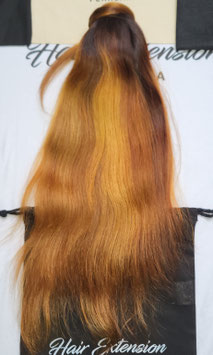 Ponytail lisse blond clair chaud