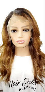 Perruque lace frontal lisse blond clair doré