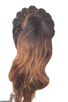 Ponytail body wave brun caramel
