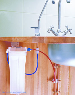filtre sous évier 10 000 litres avec son compteur