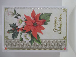 Weihnachtskarte  Weihnachten Weihnachtsstrauß Weiß