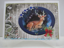 Weihnachtskarte  Weihnachten Weiß Schneeflocke