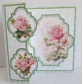 Grußkarte Geburtstagskarte Grün Rosen