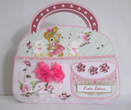 Ostertüte Geschenktüte Geschenktasche Ostern Rosa