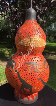 Kalebasse - Tischlampe "Time for Africa"