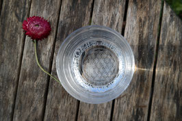 Trinkglas mit der Blume des Lebens