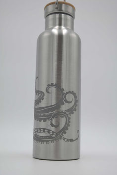 750ml Edelstahl Trinkflasche - doppelwandig - Octopus