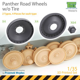TR35073  1/35 Panther Road Wheels w/o Tire Set