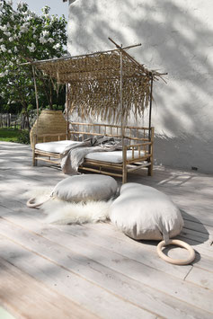 Linen Floor Cushion - Organic shape