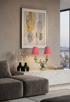 Italienische Porzellan-Tischlampe