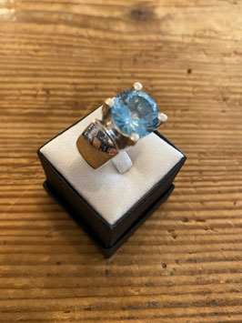 Silberring mit blauem Topas - Neu