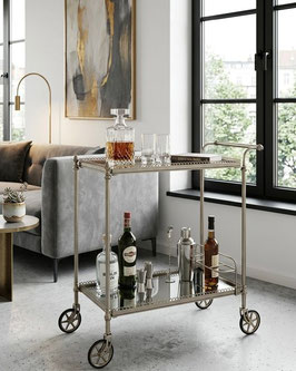 Französischer Mid-Century-Modern/Neoklassizismus Servier- bzw. Barwagen