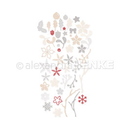 Stanzenset weihnachtliche Blumen