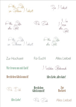 Grußkarten Typo