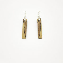 Boucle d'Oreilles Bois et Argent Massif 3