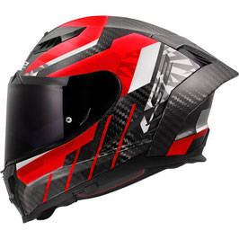 CASCO  LS2 FF807 DRAGON TRAX   RED    6K  BRILLO