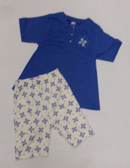 Pyjama (blauw/ecru)