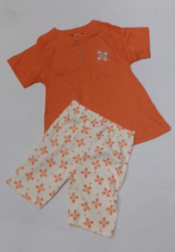 Pyjama (oranje/ecru)