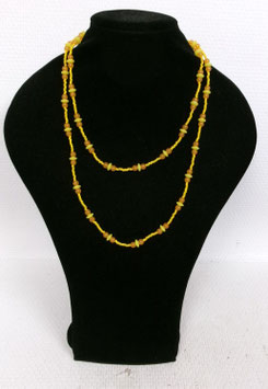 Kralenketting oranje/geel