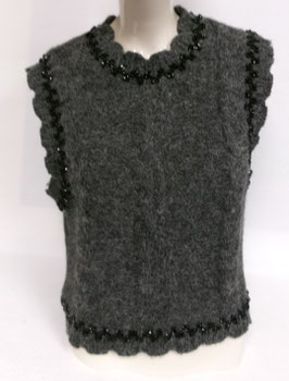 Warme blouse met kralen-Zara