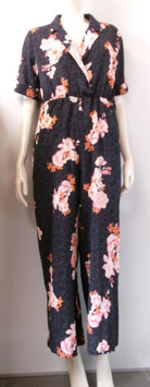 Jumpsuit-roze bloemen Frnch Paris