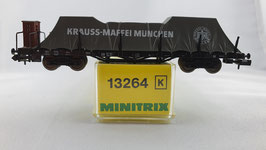 Minitrix 13264 DB Plattformwagen "Krauss Maffei München" OVP (DG122)