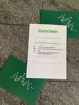 Gutschein  für ein Christbaum