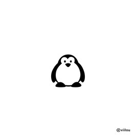 Patches: Pinguin Bügelbild