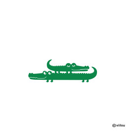 Wandsticker Krokodil mit Kind