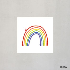 Poster Regenbogen mit Schnecke