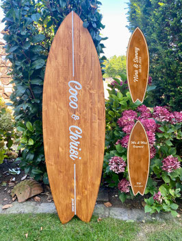 Deko Surfboard zur Hochzeit als Geschenk / Gästebuch - gestaltet nach deinen Wünschen
