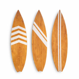 3 Deko Surfboards aus Massivholz in deiner Wunschfarbe - Wanddeko im Surfstil - Geschenkidee Boho Strandhaus Deko Hochzeit Gästebuch