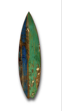 Limited Deko Surfboard aus recyceltem Tropenholz Bali Nr. 1