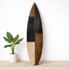 LIMITED Deko Surfboard mit Ornamenten aus Altholz handgefertigt NR 1 – Holz Surfboard Wanddeko Surf Style Boho Beachhouse Interior Einzelstück