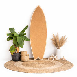 Deko Surfboard Kork Pinnwand | Boho Style | Surfbrett aus Massivholz | Memoboard Wand | Boho Wanddeko | Handmade