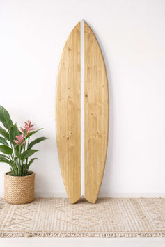 Deko Surfboard STREIFEN aus Massivholz in Wunschform – Wanddeko Strandhaus Surfbrett, Geschenk Hochzeit, Geburtstag, Strandhaus, Beachhouse