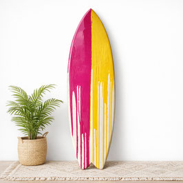 Limited Deko Surfboard Pink vs Yellow Pop Art Design