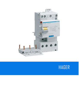 Bloc différentiel 3P+N 40A 30mA type HI HAGER Réf. BDH940F