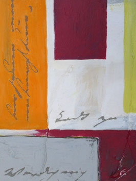 "Schöne Worte 5", Gemälde auf Leinwand, 13 x 18 cm