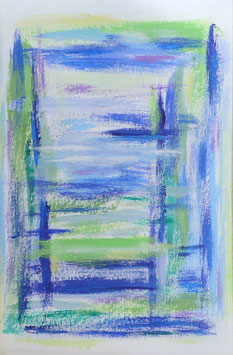 "Nature 1", Gemälde auf Aquarellpapier, 13 x 17,5 cm (mit Passepartout 18 x 24 cm)