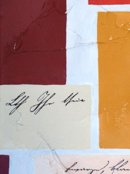 "Schöne Worte 3", Gemälde auf Leinwand, 13 x 18 cm