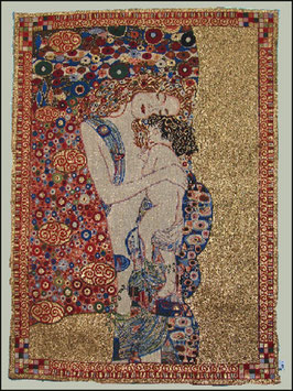 Gobelin Nr.1710 Klimt "Mutter mit Kind" gold