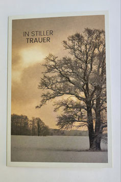 Trauerkarte in Postkartengröße