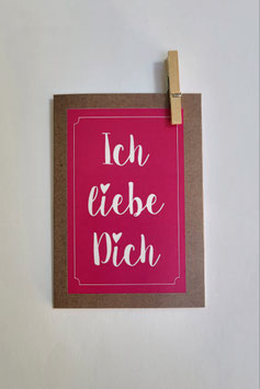 Minikarte Liebesgruß