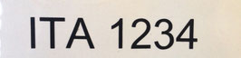 NUMERO DI REGISTRO ADESIVO -  BOAT REGISTRATION ADHESIVE NUMBER