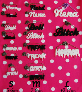 CUSTOM Collar Letras Comic - Tamaño Grande (L)